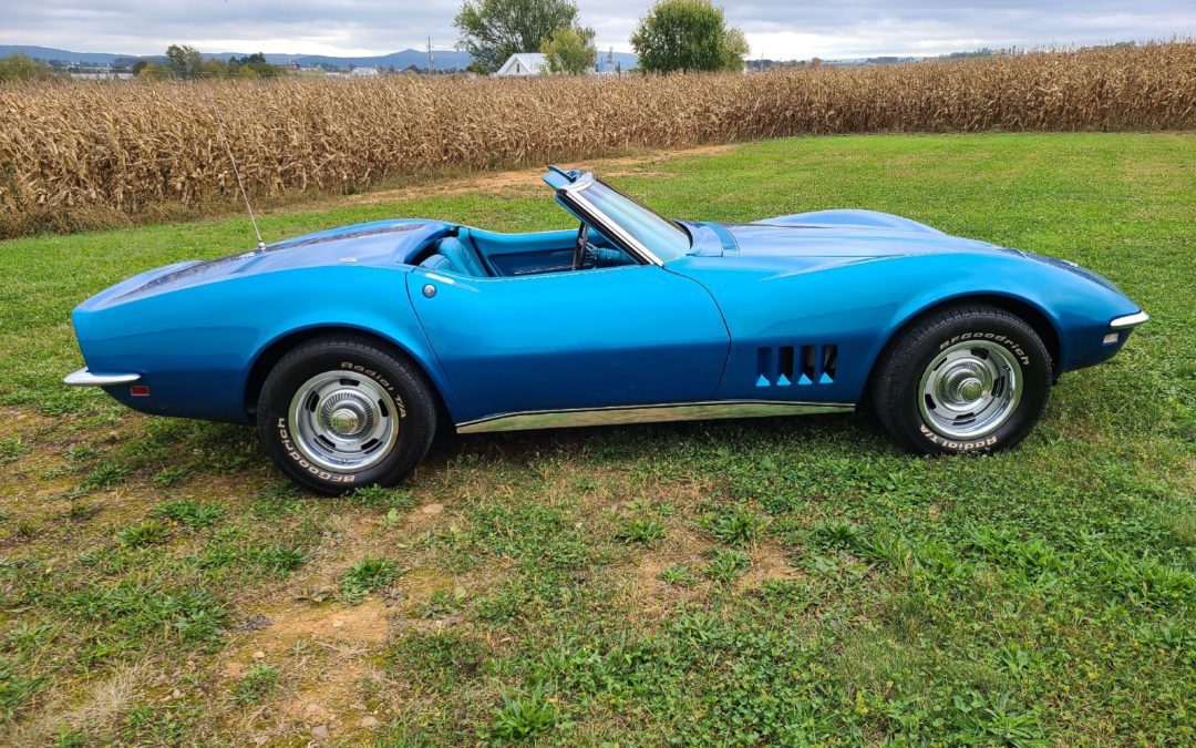 1968 Lemans Blue Corvette Convertible 4spd 350Hp For Sale - Hobby