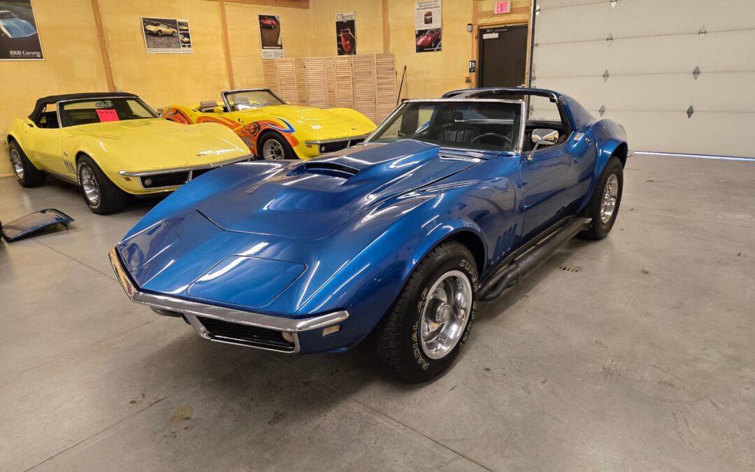 1968 Bright Blue Corvette 4spd T Top For Sale