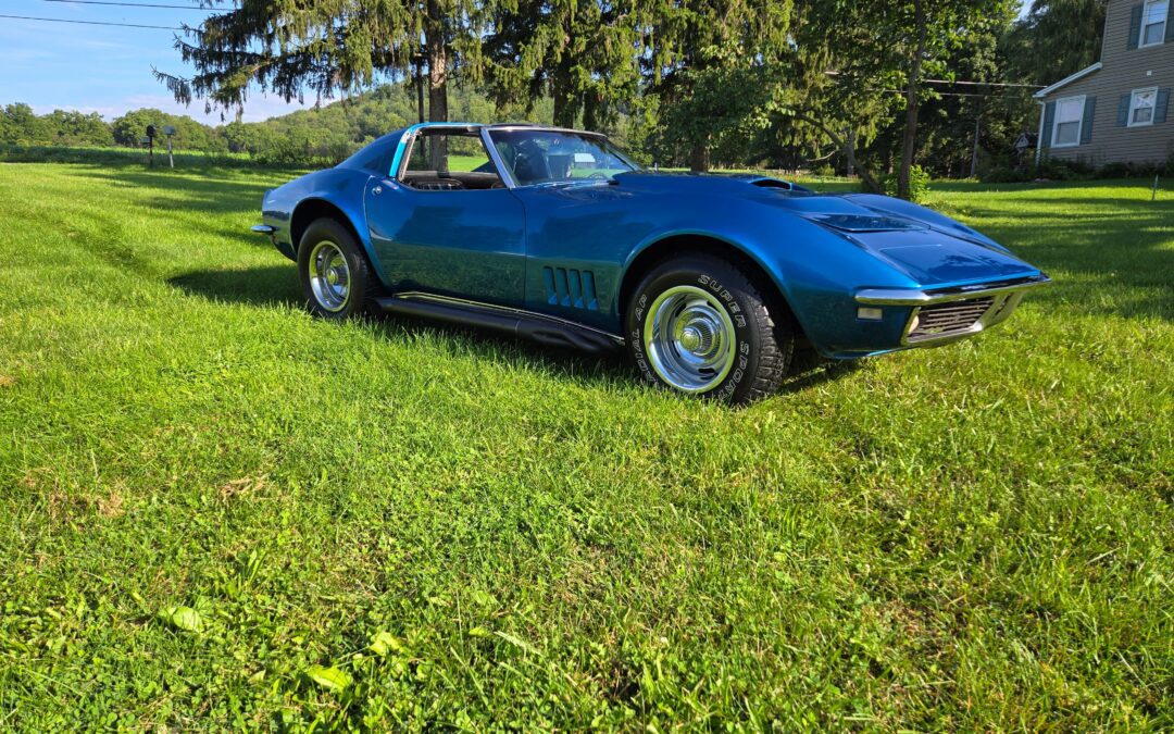 1968 Bright Blue Corvette 4spd T Top For Sale