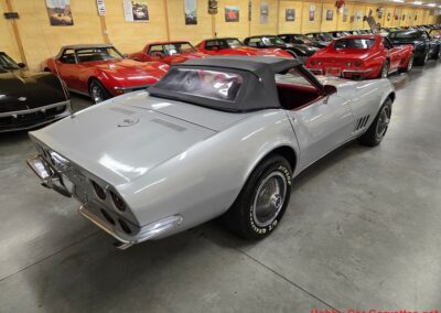 1968 Silverstone Silver Corvette Stingray Convertible Manual For Sale