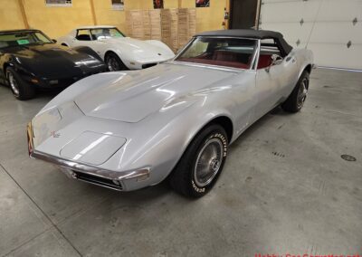 1968 Silverstone Silver Corvette Stingray Convertible Manual For Sale