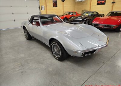 1968 Silverstone Silver Corvette Stingray Convertible Manual For Sale