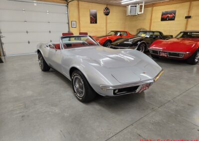 1968 Silverstone Silver Corvette Stingray Convertible Manual For Sale