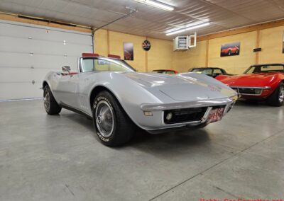 1968 Silverstone Silver Corvette Stingray Convertible Manual For Sale