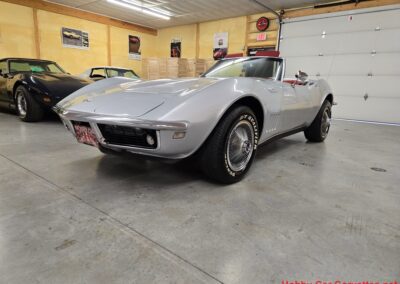 1968 Silverstone Silver Corvette Stingray Convertible Manual For Sale