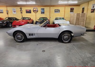 1968 Silverstone Silver Corvette Stingray Convertible Manual For Sale