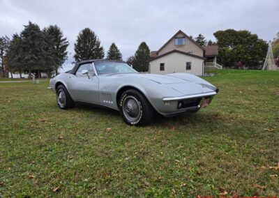 1968 Silverstone Silver Corvette Stingray Convertible Manual For Sale