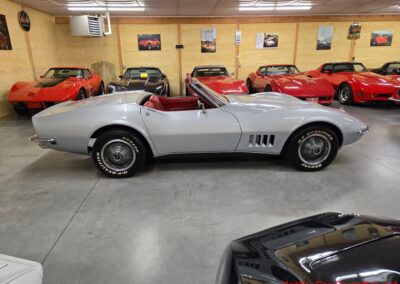 1968 Silverstone Silver Corvette Stingray Convertible Manual For Sale