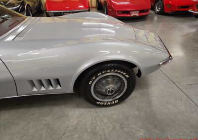 1968 Silverstone Silver Corvette Stingray Convertible Manual For Sale