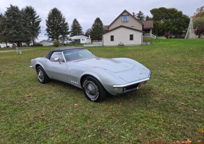 1968 Silverstone Silver Corvette Stingray Convertible Manual For Sale