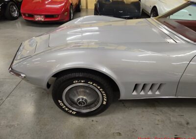 1968 Silverstone Silver Corvette Stingray Convertible Manual For Sale