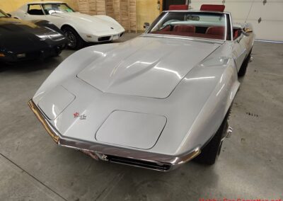 1968 Silverstone Silver Corvette Stingray Convertible Manual For Sale