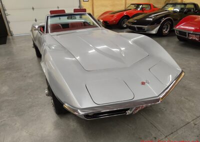 1968 Silverstone Silver Corvette Stingray Convertible Manual For Sale