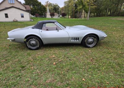 1968 Silverstone Silver Corvette Stingray Convertible Manual For Sale