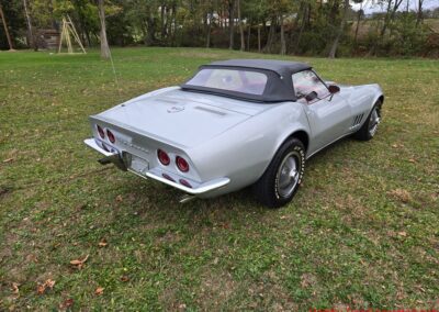 1968 Silverstone Silver Corvette Stingray Convertible Manual For Sale