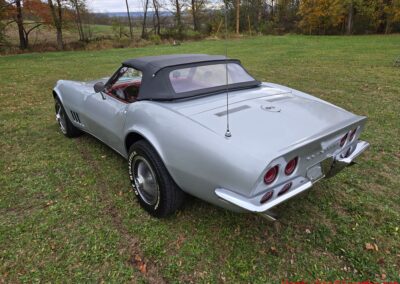 1968 Silverstone Silver Corvette Stingray Convertible Manual For Sale