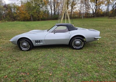 1968 Silverstone Silver Corvette Stingray Convertible Manual For Sale