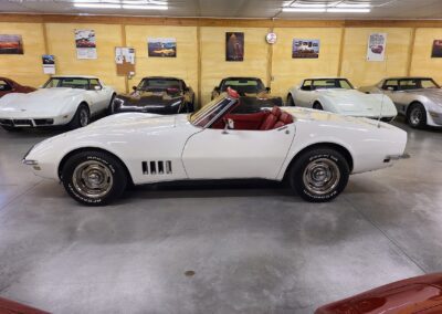 1968 White Corvette Red Interior 4spd For Sale