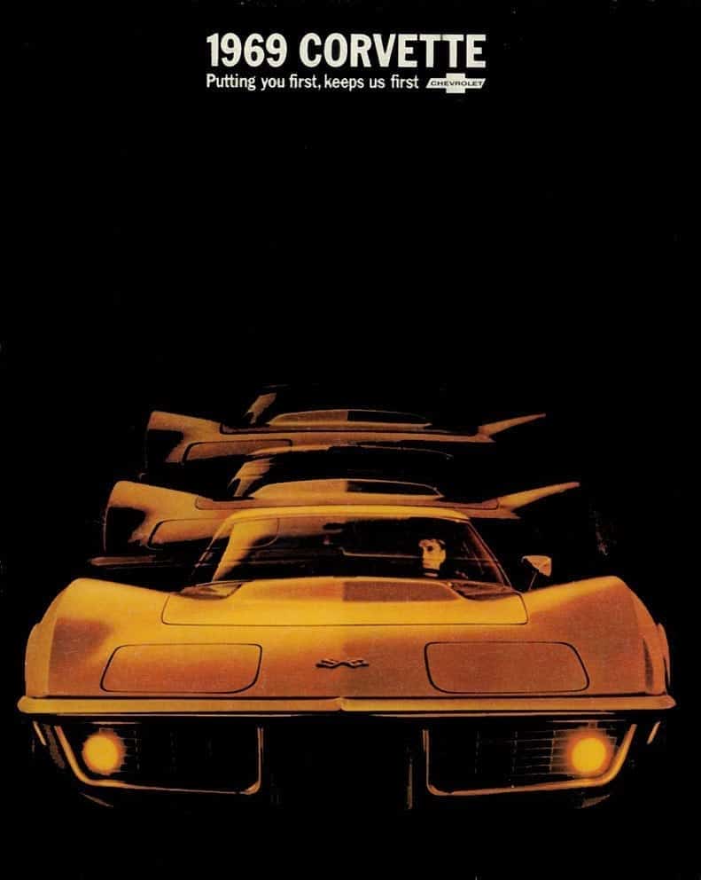 red corvette chevrolet 1969