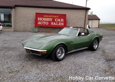 1972 Survivor Elkhart Green Corvette T Top Stingray 4spd