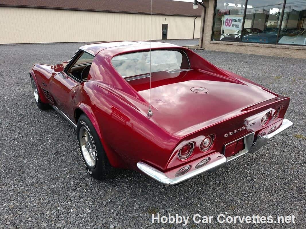 1972 Dark Red Corvette Manual Transmission For Sale