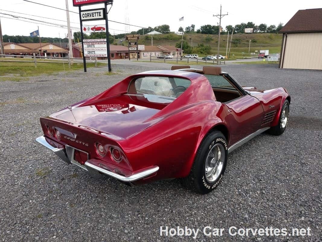 1972 Dark Red Corvette Manual Transmission For Sale