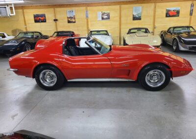 1973 Red Corvette 454 Big Block Black Interior For Sale