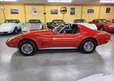 1973 Red Corvette 454 Big Block Black Interior For Sale