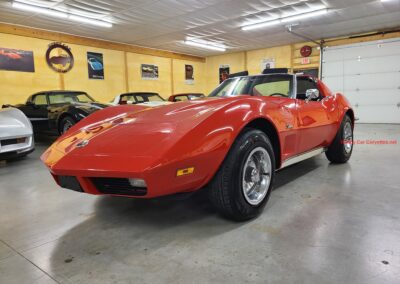 1973 Red Corvette 454 Big Block Black Interior For Sale