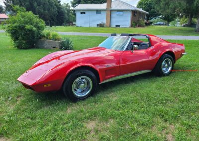 1973 Red Corvette 454 Big Block Black Interior For Sale
