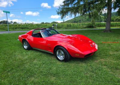 1973 Red Corvette 454 Big Block Black Interior For Sale