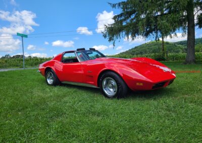 1973 Red Corvette 454 Big Block Black Interior For Sale