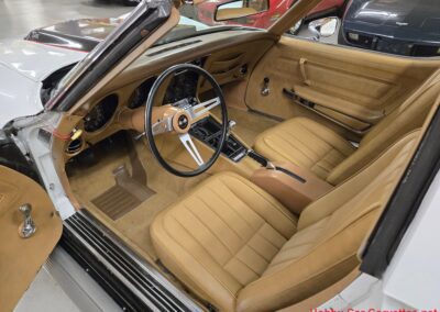 1974 White Corvette Stingray T Top 4spd Saddle Int