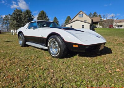 1974 White Corvette Stingray T Top 4spd Saddle Int