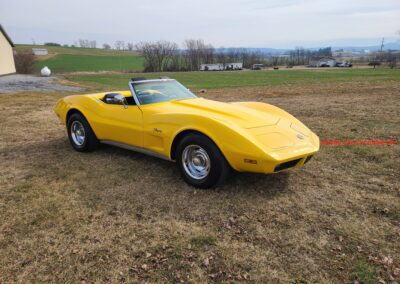 1974 Bright Yellow Corvette Convertible Manual Transmission For Sale