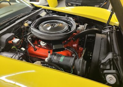 1974 Bright Yellow Corvette Saddle Interior For Sale