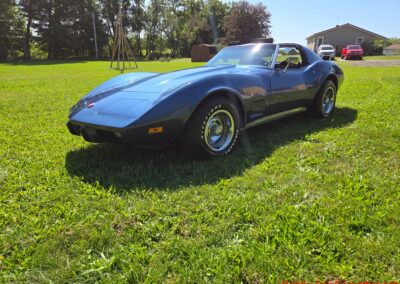 1975 Steel Blue Stingray Corvette 4spd Manual