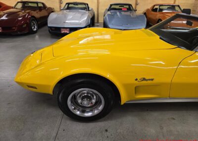 1975 Bright Yellow Corvette Convertible Four Speed For Sale