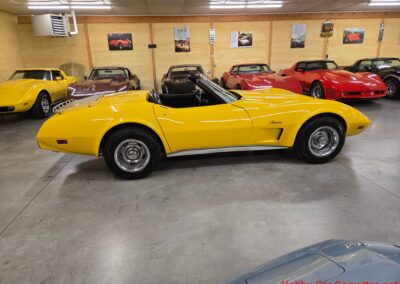1975 Bright Yellow Corvette Convertible Four Speed For Sale