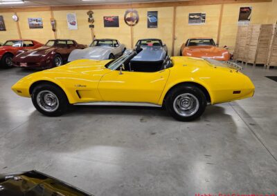 1975 Bright Yellow Corvette Convertible Four Speed For Sale