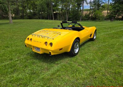 1975 Bright Yellow Corvette Convertible Four Speed For Sale