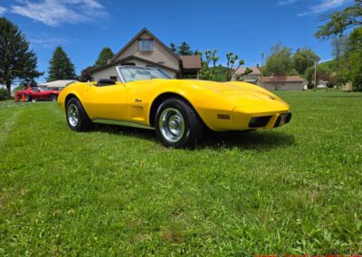 1975 Bright Yellow Corvette Convertible Four Speed For Sale