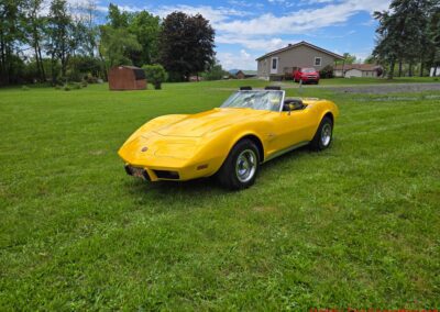 1975 Bright Yellow Corvette Convertible Four Speed For Sale