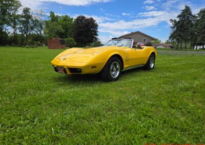 1975 Bright Yellow Corvette Convertible Four Speed For Sale
