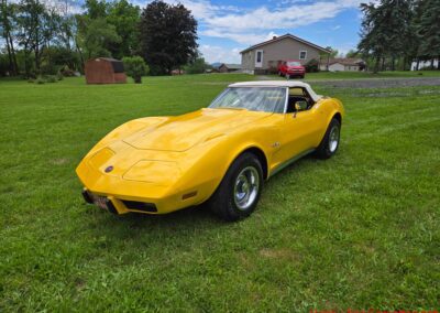 1975 Bright Yellow Corvette Convertible Four Speed For Sale