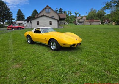 1975 Bright Yellow Corvette Convertible Four Speed For Sale