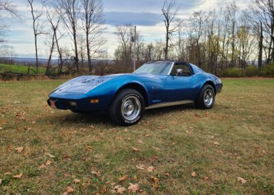 1976 Bright Blue Corvette Stingray Manual For Sale