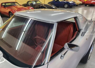 1976 Silver Corvette Red Leather Interior