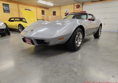 1976 Silver Corvette Red Leather Interior