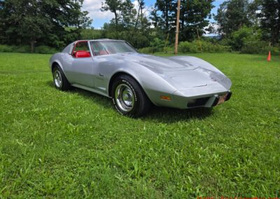 1976 Silver Corvette Red Leather Interior